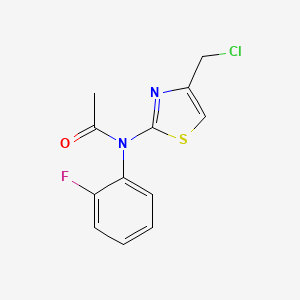 N-[4-(chloromethyl)-1,3-thiazol-2-yl]-N-(2-fluorophenyl)acetamide