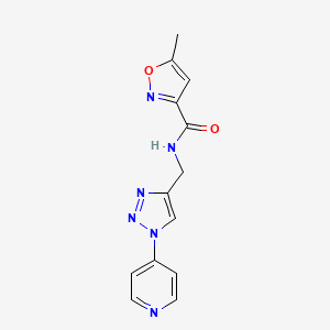 5-methyl-N-((1-(pyridin-4-yl)-1H-1,2,3-triazol-4-yl)methyl)isoxazole-3-carboxamide