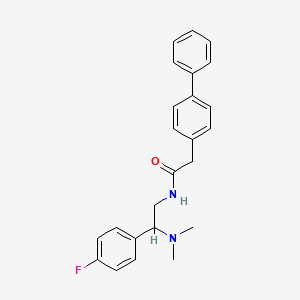 2-([1,1'-biphenyl]-4-yl)-N-(2-(dimethylamino)-2-(4-fluorophenyl)ethyl)acetamide