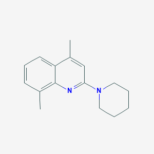 molecular formula C16H20N2 B2971345 4,8-Dimethyl-2-piperidinoquinoline CAS No. 338749-90-9