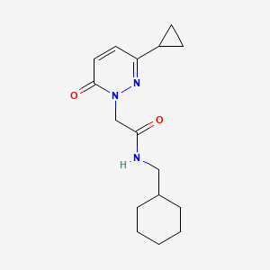 molecular formula C16H23N3O2 B2971361 N-(cyclohexylmethyl)-2-(3-cyclopropyl-6-oxopyridazin-1(6H)-yl)acetamide CAS No. 2034268-09-0