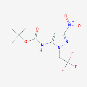 Tert-butyl N-[5-nitro-2-(2,2,2-trifluoroethyl)pyrazol-3-yl]carbamate