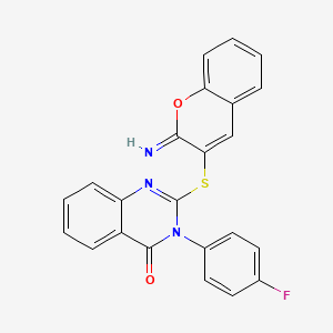 3-(4-fluorophenyl)-2-[(2-imino-2H-chromen-3-yl)thio]quinazolin-4(3H)-one