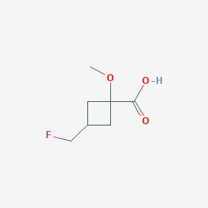 molecular formula C7H11FO3 B2971385 3-(Fluoromethyl)-1-methoxycyclobutane-1-carboxylic acid CAS No. 2503203-24-3