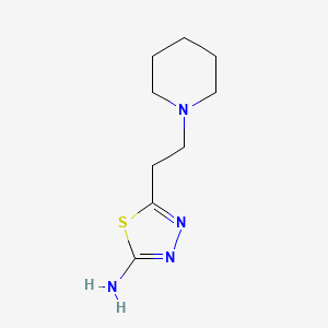 5-(2-Piperidin-1-YL-ethyl)-[1,3,4]thiadiazol-2-YL-amine