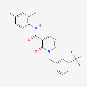 molecular formula C22H19F3N2O2 B2971397 N-(2,4-dimethylphenyl)-2-oxo-1-[3-(trifluoromethyl)benzyl]-1,2-dihydro-3-pyridinecarboxamide CAS No. 339027-91-7