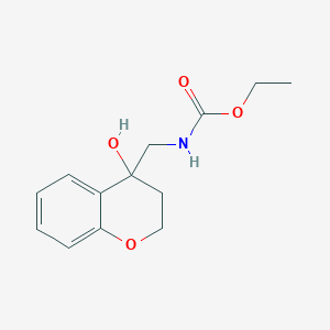 molecular formula C13H17NO4 B2971399 Ethyl ((4-hydroxychroman-4-yl)methyl)carbamate CAS No. 1396803-39-6
