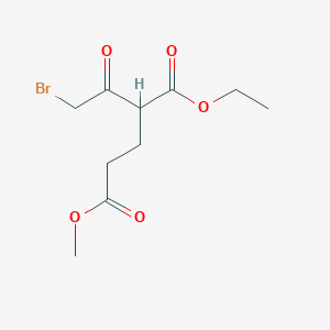 molecular formula C10H15BrO5 B2971415 1-Ethyl 5-methyl 2-(2-bromoacetyl)pentanedioate CAS No. 1417635-68-7