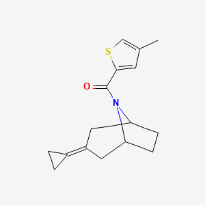 molecular formula C16H19NOS B2971423 3-Cyclopropylidene-8-(4-methylthiophene-2-carbonyl)-8-azabicyclo[3.2.1]octane CAS No. 2175979-04-9