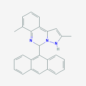 molecular formula C26H21N3 B297145 5-anthracen-9-yl-2,7-dimethyl-3,5-dihydropyrazolo[1,5-c]quinazoline 
