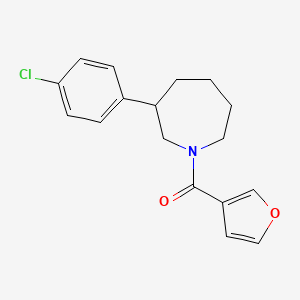 molecular formula C17H18ClNO2 B2971460 (3-(4-Chlorophenyl)azepan-1-yl)(furan-3-yl)methanone CAS No. 1797027-15-6