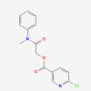 molecular formula C15H13ClN2O3 B2971474 [Methyl(phenyl)carbamoyl]methyl 6-chloropyridine-3-carboxylate CAS No. 386278-19-9