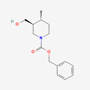 molecular formula C15H21NO3 B2971497 trans-Benzyl 3-(hydroxymethyl)-4-methylpiperidine-1-carboxylate CAS No. 1931957-17-3