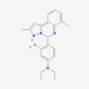 molecular formula C22H26N4O B297150 5-(diethylamino)-2-(2,7-dimethyl-3,5-dihydropyrazolo[1,5-c]quinazolin-5-yl)phenol 