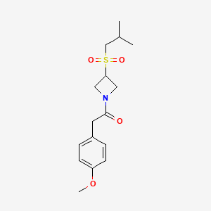 molecular formula C16H23NO4S B2971502 1-(3-(Isobutylsulfonyl)azetidin-1-yl)-2-(4-methoxyphenyl)ethanone CAS No. 1797692-07-9