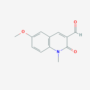 molecular formula C12H11NO3 B2971515 6-Methoxy-1-methyl-2-oxo-1,2-dihydroquinoline-3-carbaldehyde CAS No. 114561-35-2