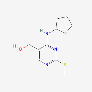 (4-(Cyclopentylamino)-2-(methylthio)pyrimidin-5-yl)methanol