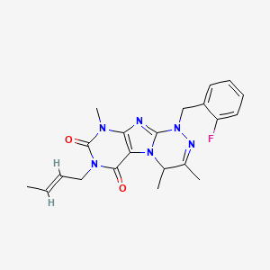 7-((2E)but-2-enyl)-1-[(2-fluorophenyl)methyl]-3,4,9-trimethyl-5,7,9-trihydro-4 H-1,2,4-triazino[4,3-h]purine-6,8-dione