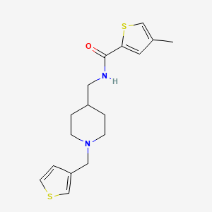 molecular formula C17H22N2OS2 B2971532 4-methyl-N-((1-(thiophen-3-ylmethyl)piperidin-4-yl)methyl)thiophene-2-carboxamide CAS No. 1327545-96-9