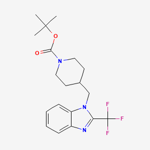 tert-butyl 4-((2-(trifluoromethyl)-1H-benzo[d]imidazol-1-yl)methyl)piperidine-1-carboxylate