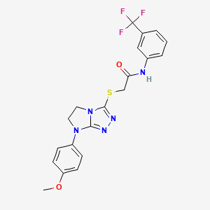 2-((7-(4-methoxyphenyl)-6,7-dihydro-5H-imidazo[2,1-c][1,2,4]triazol-3-yl)thio)-N-(3-(trifluoromethyl)phenyl)acetamide