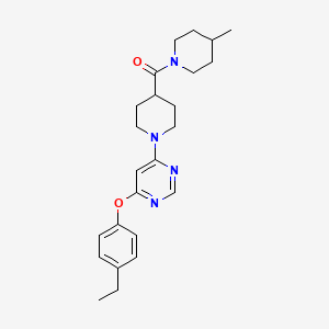 molecular formula C24H32N4O2 B2971538 (1-(6-(4-乙基苯氧基)嘧啶-4-基)哌啶-4-基)(4-甲基哌啶-1-基)甲酮 CAS No. 1251672-64-6