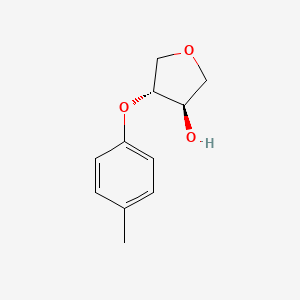 molecular formula C11H14O3 B2971542 (3R,4R)-4-(p-tolyloxy)tetrahydrofuran-3-ol CAS No. 1997773-79-1; 2278404-64-9