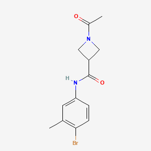 molecular formula C13H15BrN2O2 B2971558 1-乙酰基-N-(4-溴-3-甲基苯基)氮杂环丁烷-3-甲酰胺 CAS No. 1421485-25-7