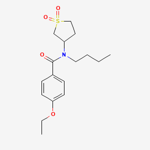 molecular formula C17H25NO4S B2971569 N-丁基-N-(1,1-二氧化四氢噻吩-3-基)-4-乙氧基苯甲酰胺 CAS No. 898413-26-8