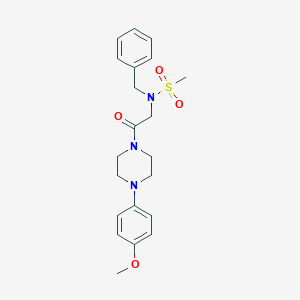 molecular formula C21H27N3O4S B297158 N-benzyl-N-{2-[4-(4-methoxyphenyl)piperazin-1-yl]-2-oxoethyl}methanesulfonamide 