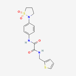 N1-(4-(1,1-dioxidoisothiazolidin-2-yl)phenyl)-N2-(thiophen-2-ylmethyl)oxalamide