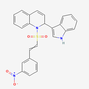 2-(1H-indol-3-yl)-1-[2-(3-nitrophenyl)ethenesulfonyl]-1,2-dihydroquinoline