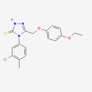 4-(3-chloro-4-methylphenyl)-5-[(4-ethoxyphenoxy)methyl]-4H-1,2,4-triazole-3-thiol