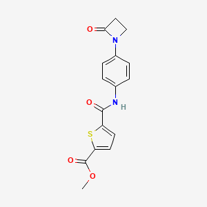 Methyl 5-{[4-(2-oxoazetidin-1-yl)phenyl]carbamoyl}thiophene-2-carboxylate