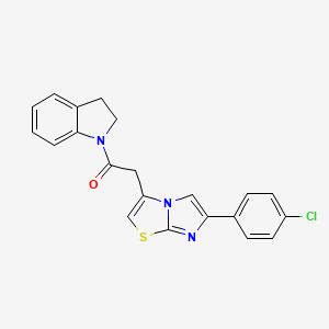 2-(6-(4-Chlorophenyl)imidazo[2,1-b]thiazol-3-yl)-1-(indolin-1-yl)ethanone