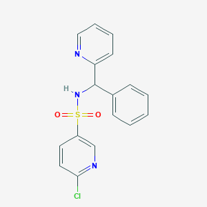 6-chloro-N-[phenyl(pyridin-2-yl)methyl]pyridine-3-sulfonamide