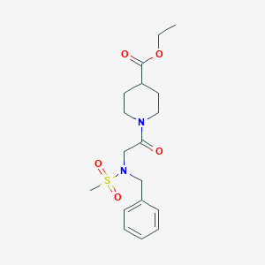 molecular formula C18H26N2O5S B297163 ethyl 1-[N-benzyl-N-(methylsulfonyl)glycyl]-4-piperidinecarboxylate 