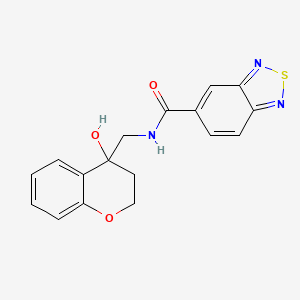 molecular formula C17H15N3O3S B2971649 N-((4-hydroxychroman-4-yl)methyl)benzo[c][1,2,5]thiadiazole-5-carboxamide CAS No. 1396809-37-2