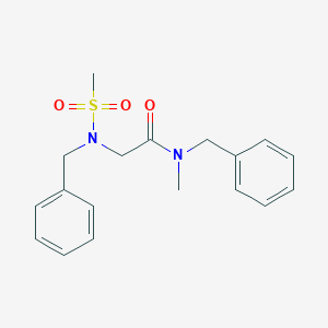 molecular formula C18H22N2O3S B297165 N-benzyl-2-[benzyl(methylsulfonyl)amino]-N-methylacetamide 