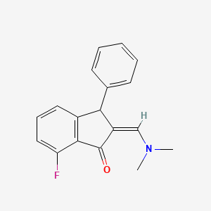 molecular formula C18H16FNO B2971650 (2Z)-2-(二甲氨基亚甲基)-7-氟-3-苯基-3H-茚-1-酮 CAS No. 339010-46-7