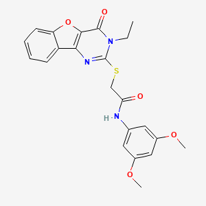 N-(3,5-dimethoxyphenyl)-2-[(3-ethyl-4-oxo-3,4-dihydro[1]benzofuro[3,2-d]pyrimidin-2-yl)sulfanyl]acetamide