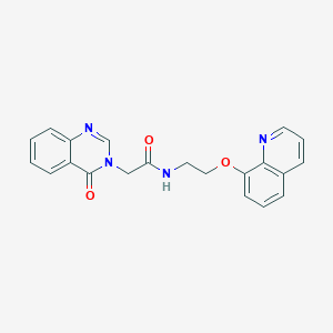 2-(4-oxoquinazolin-3(4H)-yl)-N-(2-(quinolin-8-yloxy)ethyl)acetamide