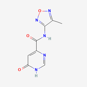 molecular formula C8H7N5O3 B2971667 6-hydroxy-N-(4-methyl-1,2,5-oxadiazol-3-yl)pyrimidine-4-carboxamide CAS No. 2034361-33-4