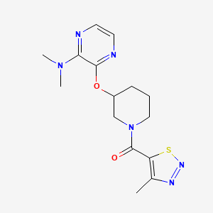 (3-((3-(Dimethylamino)pyrazin-2-yl)oxy)piperidin-1-yl)(4-methyl-1,2,3-thiadiazol-5-yl)methanone