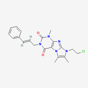 8-(2-chloroethyl)-3-cinnamyl-1,6,7-trimethyl-1H-imidazo[2,1-f]purine-2,4(3H,8H)-dione