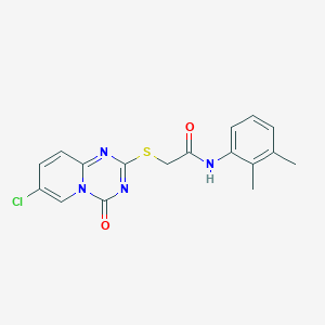 2-({7-chloro-4-oxo-4H-pyrido[1,2-a][1,3,5]triazin-2-yl}sulfanyl)-N-(2,3-dimethylphenyl)acetamide