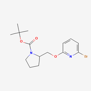 molecular formula C15H21BrN2O3 B2971683 tert-Butyl 2-(((6-bromopyridin-2-yl)oxy)methyl)pyrrolidine-1-carboxylate CAS No. 1261231-92-8