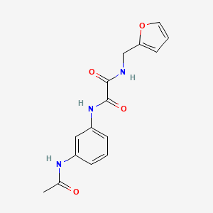 molecular formula C15H15N3O4 B2971694 N'-(3-acetamidophenyl)-N-(furan-2-ylmethyl)oxamide CAS No. 900000-61-5