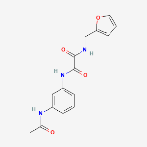 molecular formula C15H15N3O4 B2971694 N1-(3-acetamidophenyl)-N2-(furan-2-ylmethyl)oxalamide CAS No. 900000-61-5