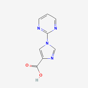 molecular formula C8H6N4O2 B2971697 1-(Pyrimidin-2-yl)-1H-imidazole-4-carboxylic acid CAS No. 1239735-33-1